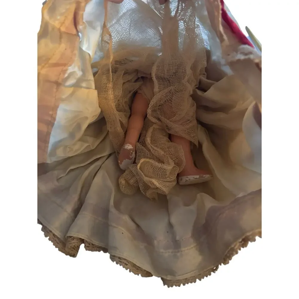 Jointed Hollywood Doll Queen for a Day Blond w Crown & Fur Cape Vintage